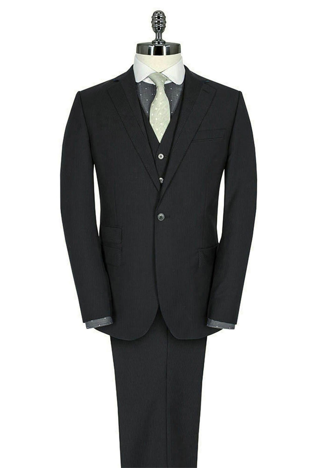 Jeff Banks Black Stripe Tailored Fit Suit Jacket