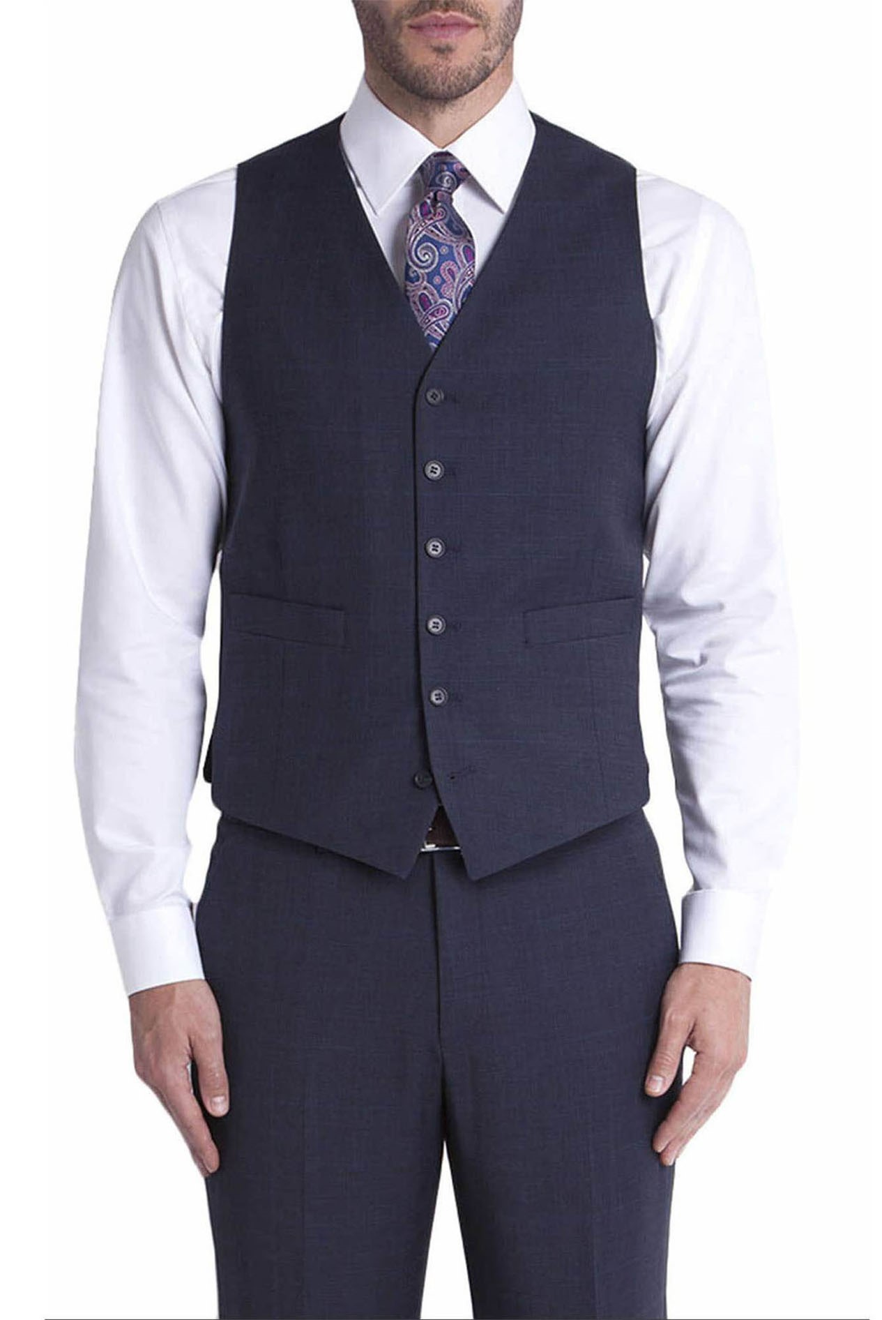 Jeff Banks Regular Fit Travel Suit Waistcoat | Suit Direct