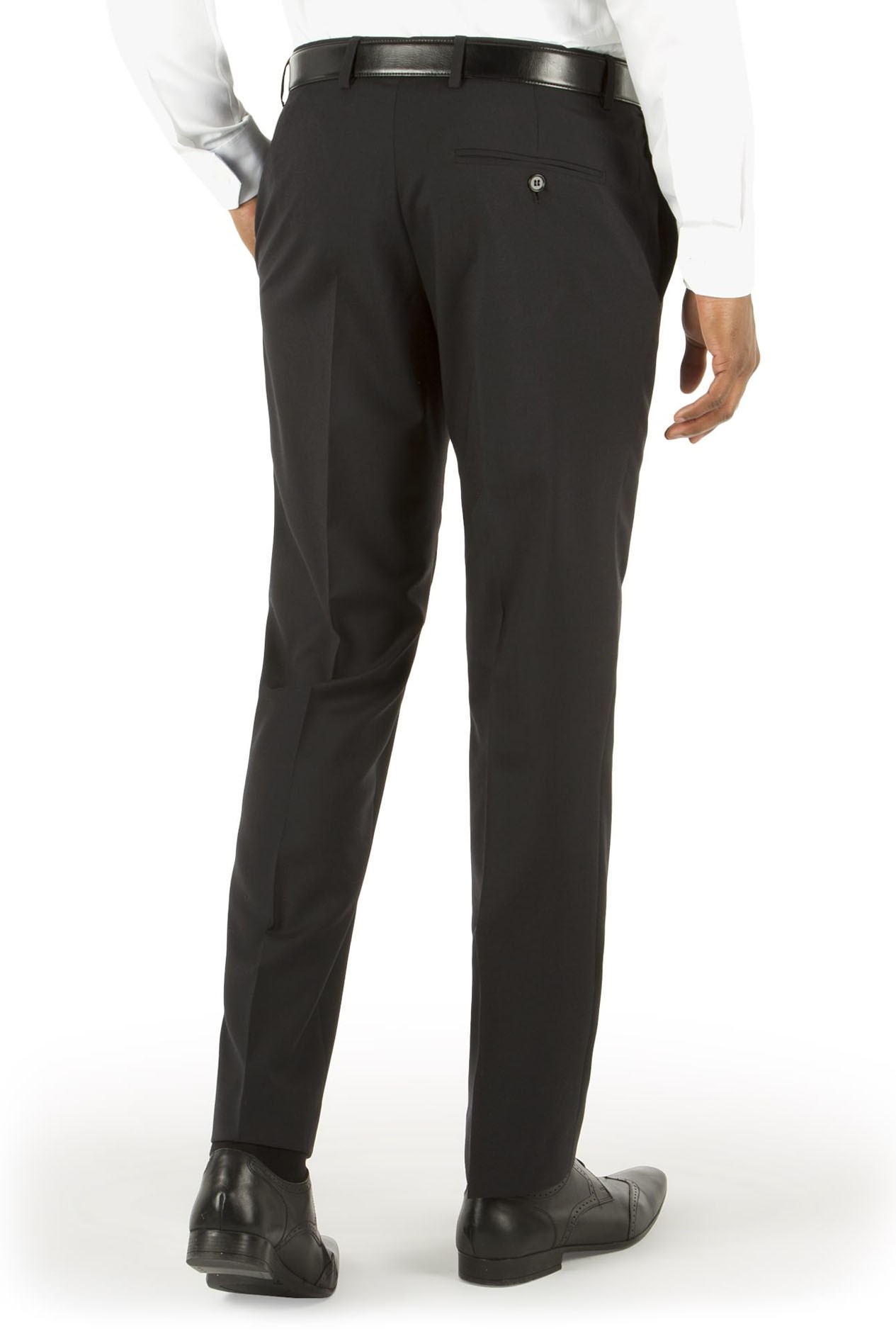 Racing green plain black tailored trousers