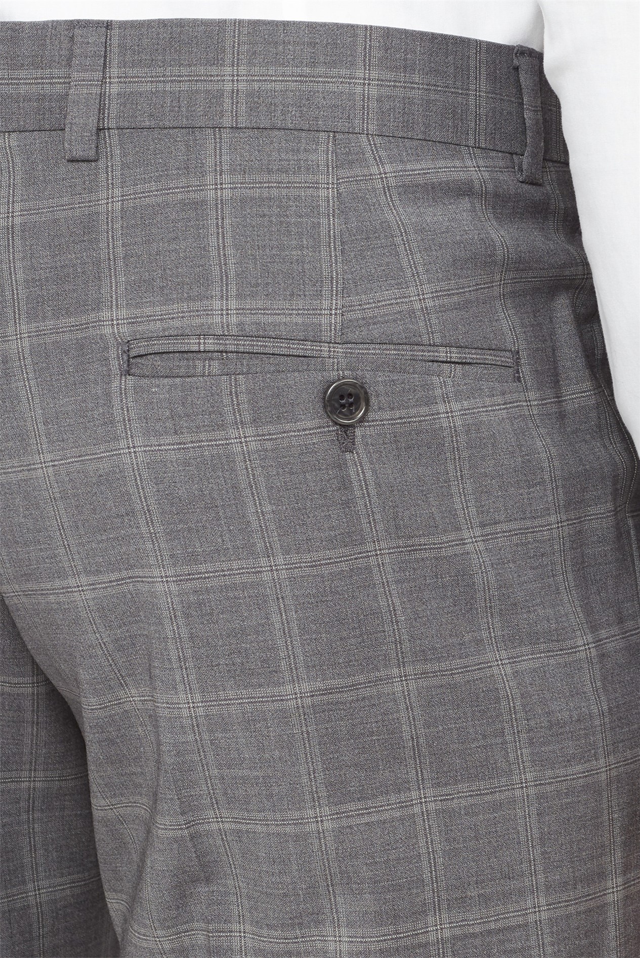 Crosswall Grey Check Tailored Fit Trouser