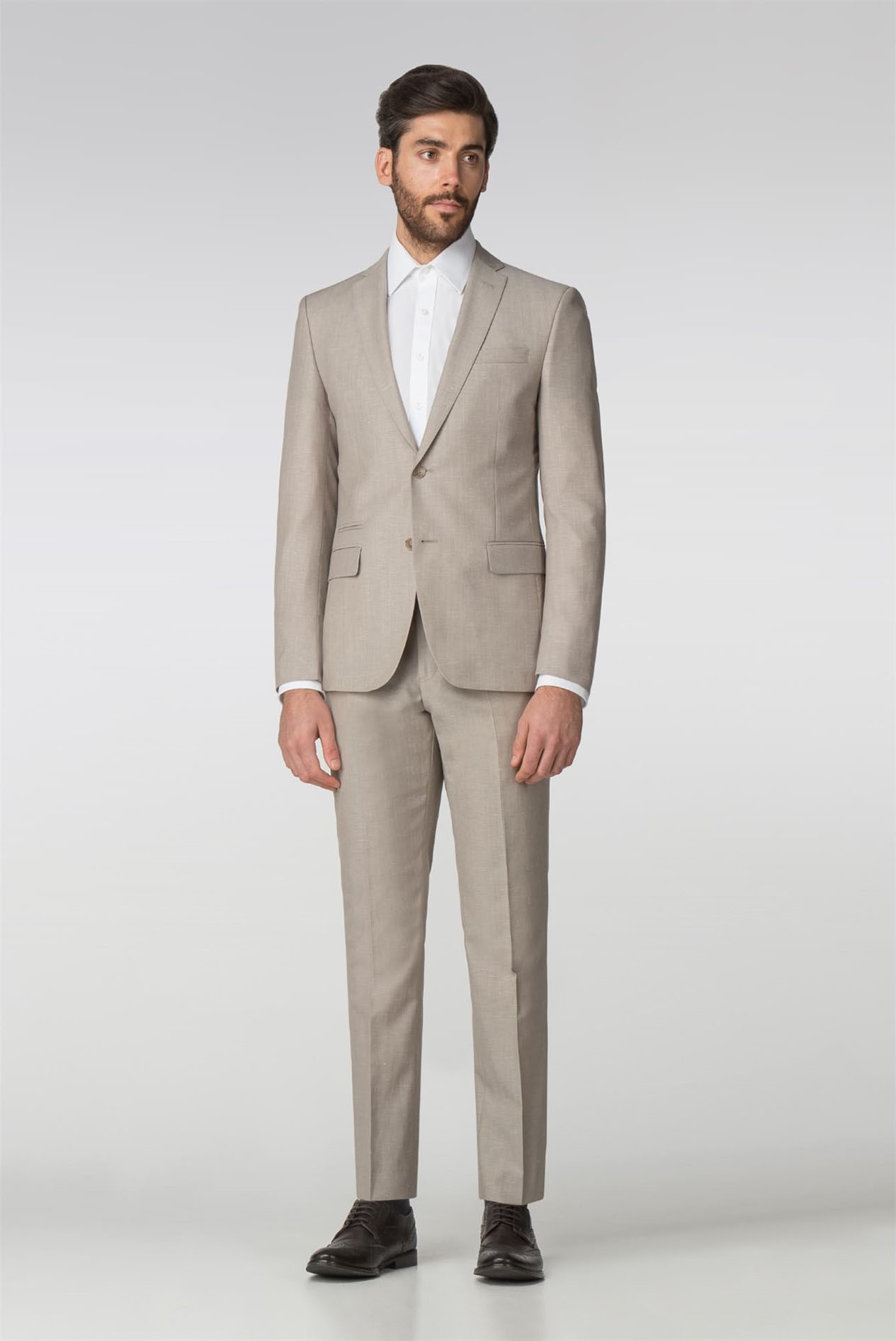 Racing Green | Sand Linen Blend Tailor Fit Suit | Suit Direct