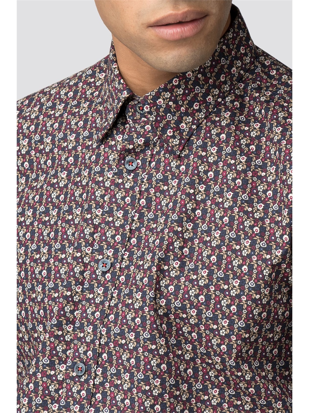  Long Sleeve Multicolour Floral Shirt