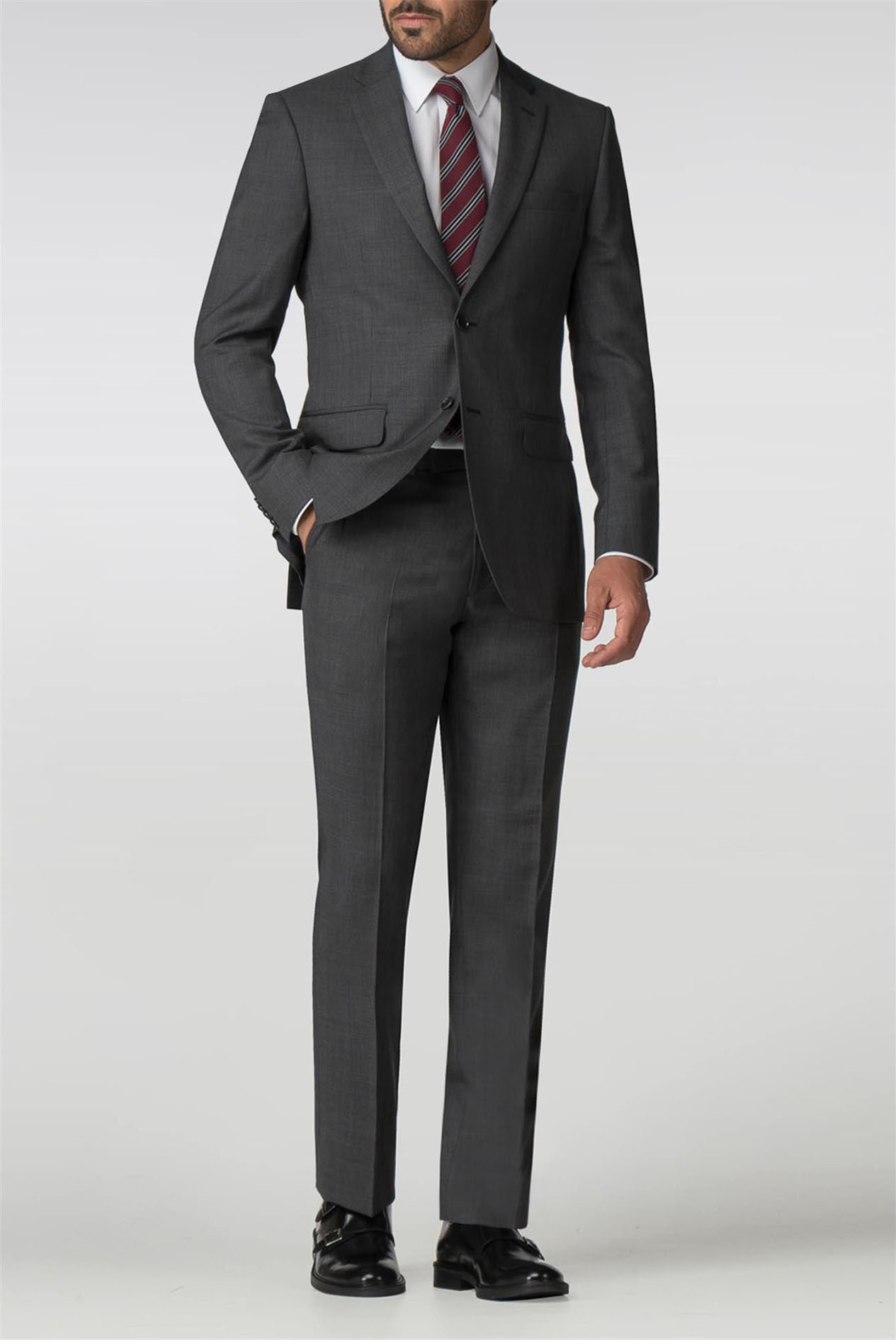 Alexandre of England | Grey 2 Piece Wool Suit | Suit Direct