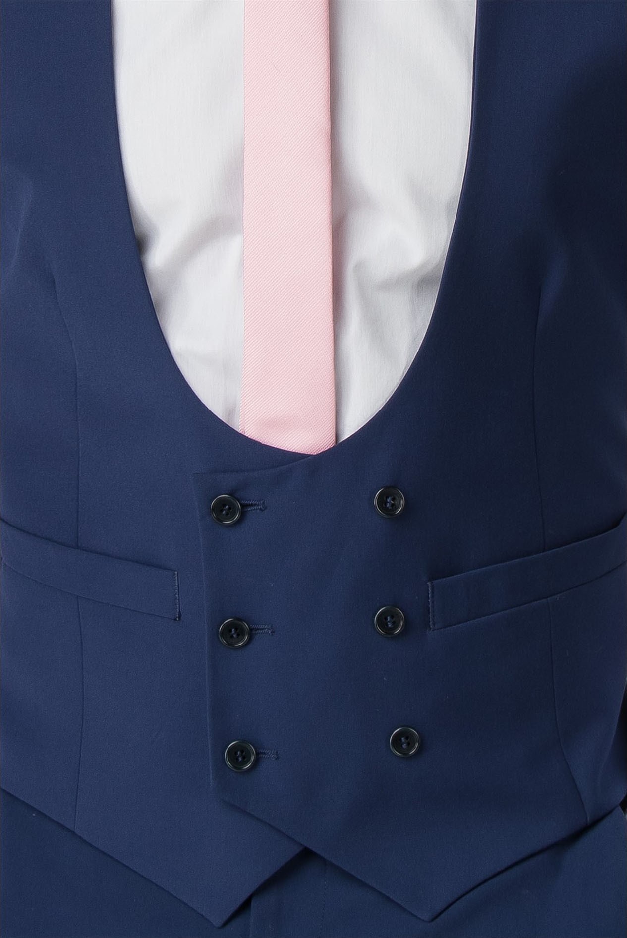  Occasions Blue Double Breasted Waistcoat