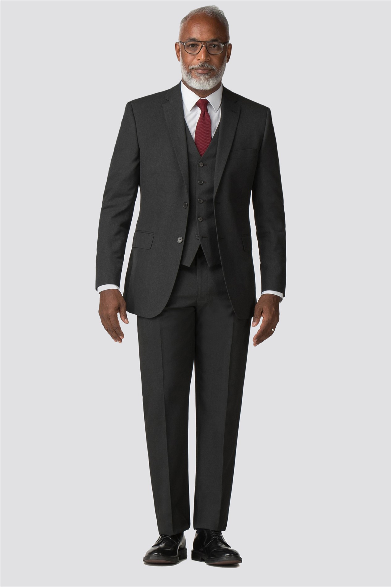 Racing Green Mens Charcoal Regular Fit Suit SuitDirect.co.uk