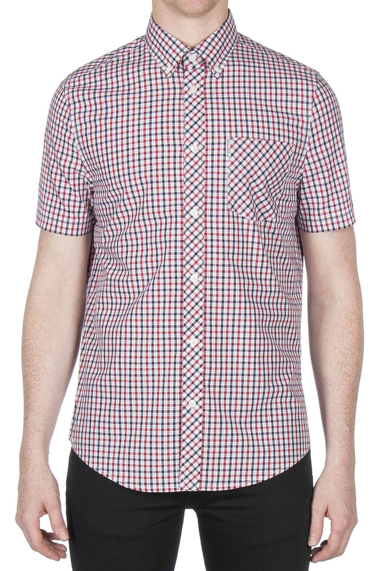 Ben Sherman | Short Sleeve Checked Oxford Shirt | Suit Direct