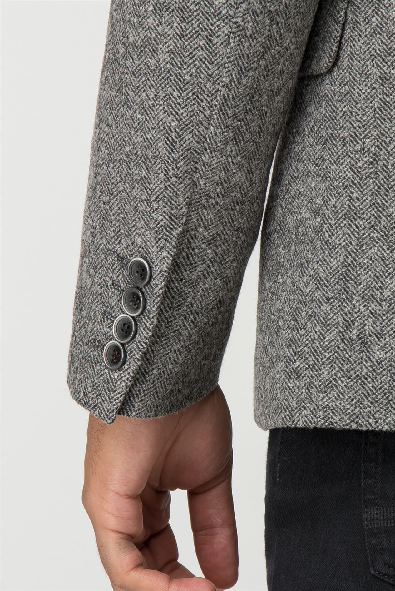 grey boucle coat