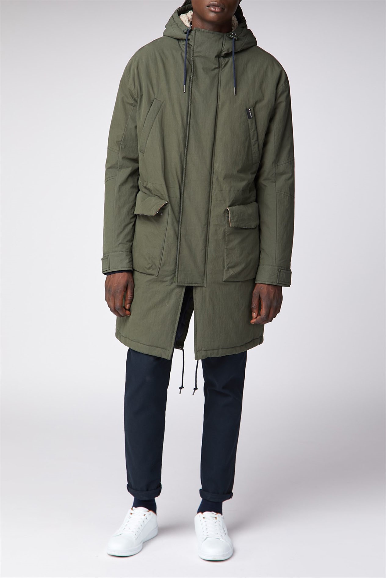 Ben Sherman | Olive Fishtail Men's Parka | SuitDirect.co.uk