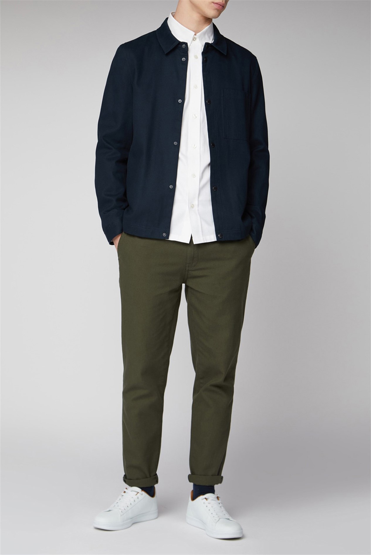 Ben Sherman | Navy Twill Cotton Overshirt | SuitDirect.co.uk