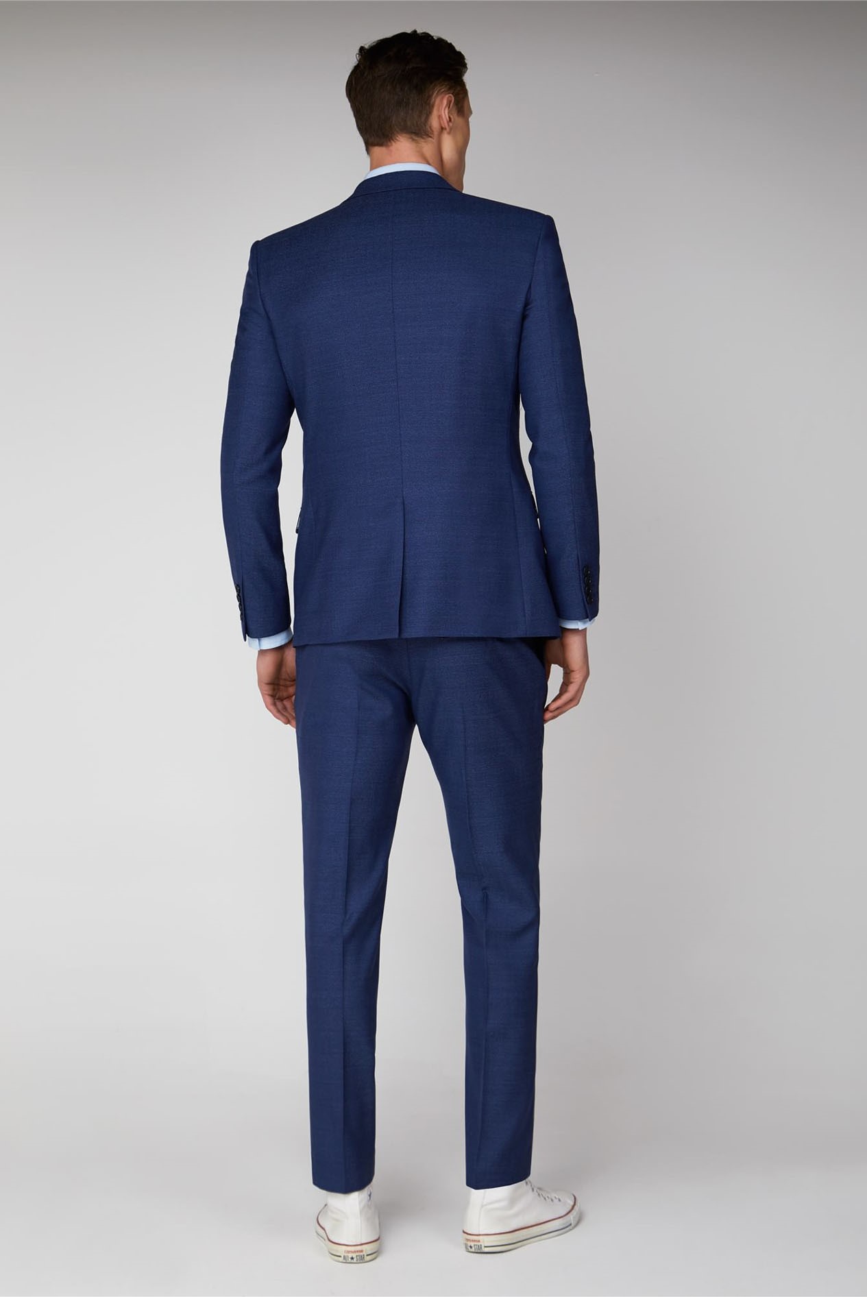 Ben Sherman Men's Blue Jaspe Slim Fit Suit Suit Direct