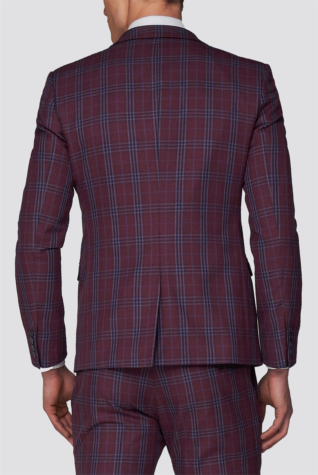 Branded | Pink Checked Skinny Fit Suit | SuitDirect.co.uk