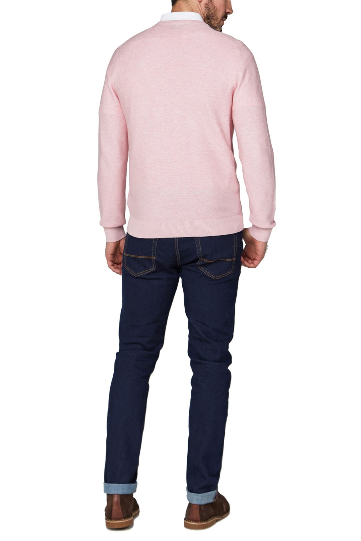 Jeff Banks Men's Pastel Pale Pink V Neck Jumper Suit Direct