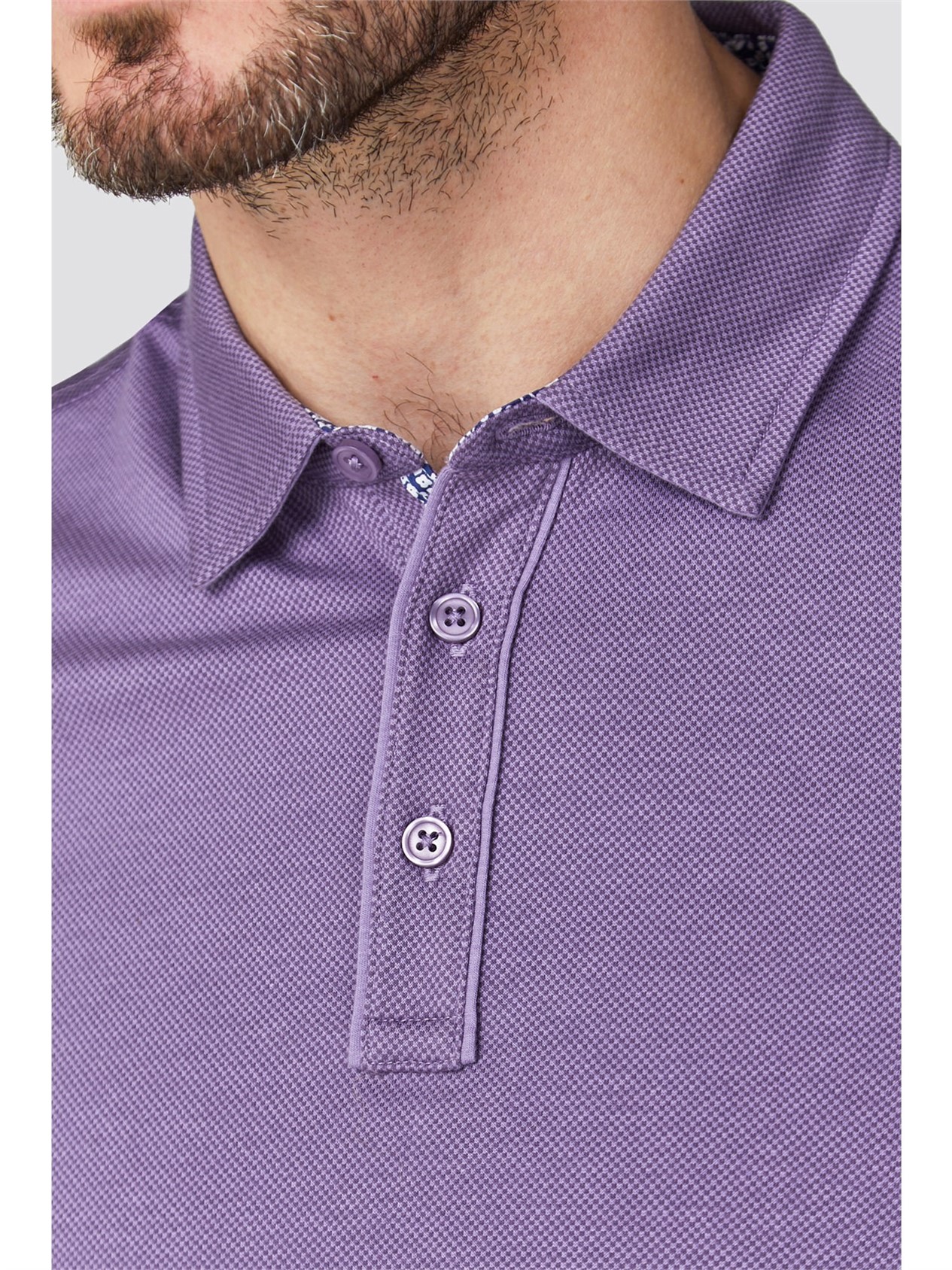  Lilac Microcheck Polo