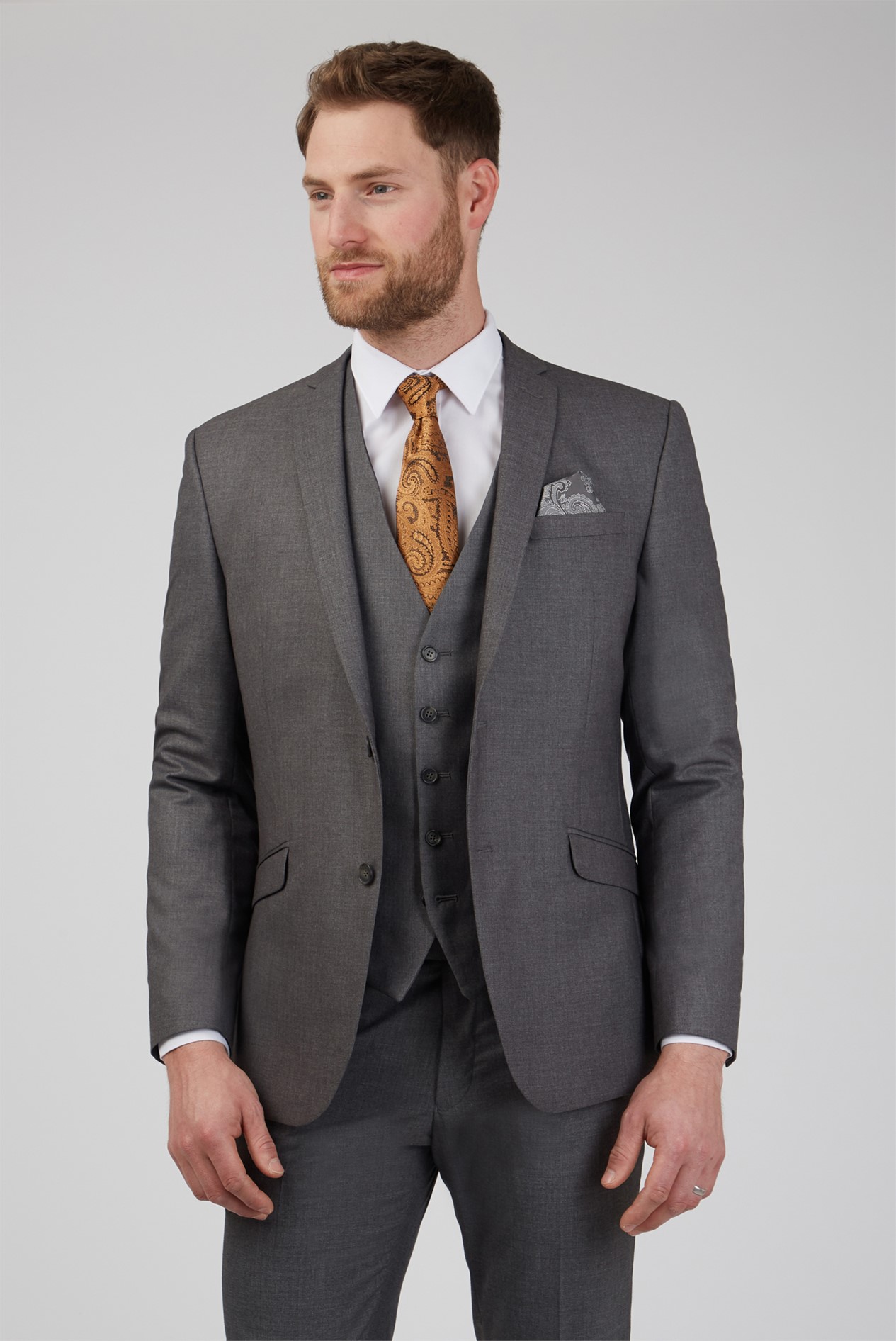 Grey Tailored Fit Wedding Suit - Scott & Taylor | Suit Direct