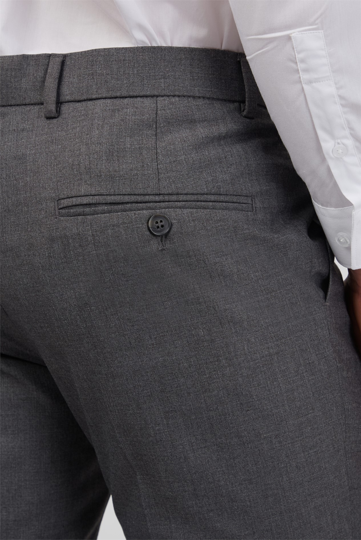  Tailored Fit Grey Suit Trousers