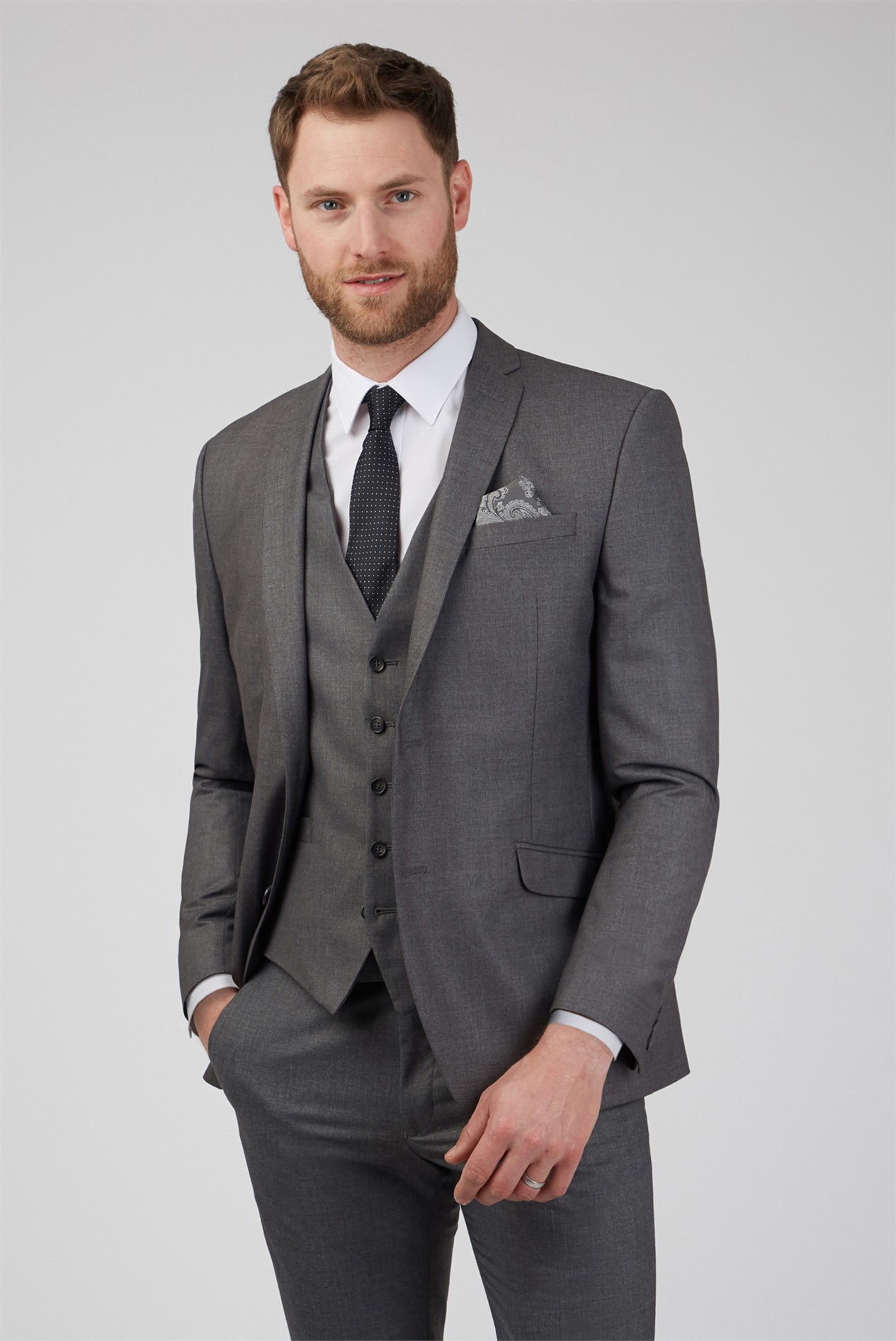 Occasions | Grey Slim Fit Wedding Suit | SuitDirect.co.uk