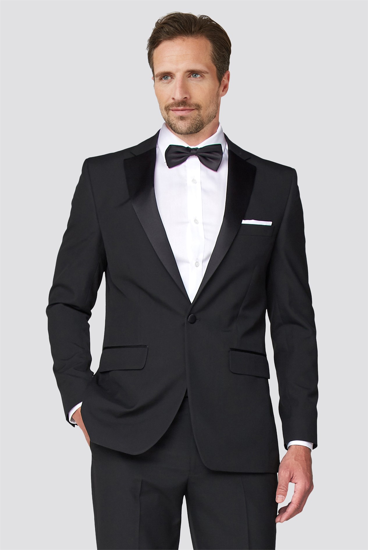 Occasions | Black Regular Fit Tuxedo | Dinner Jacket