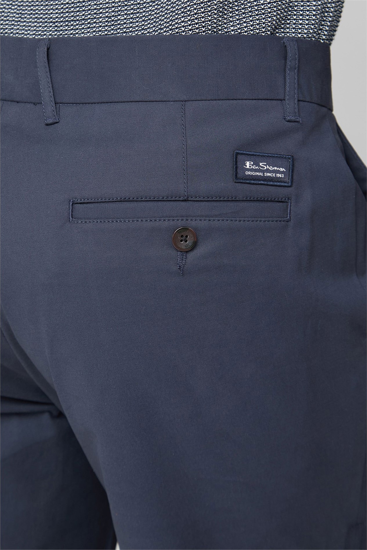 Ben Sherman | Navy Stretch Cotton Chino Shorts | Suit Direct