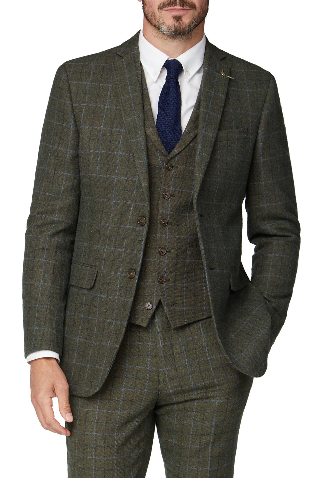 Racing Green Regular Fit Tweed Suit Suit Direct