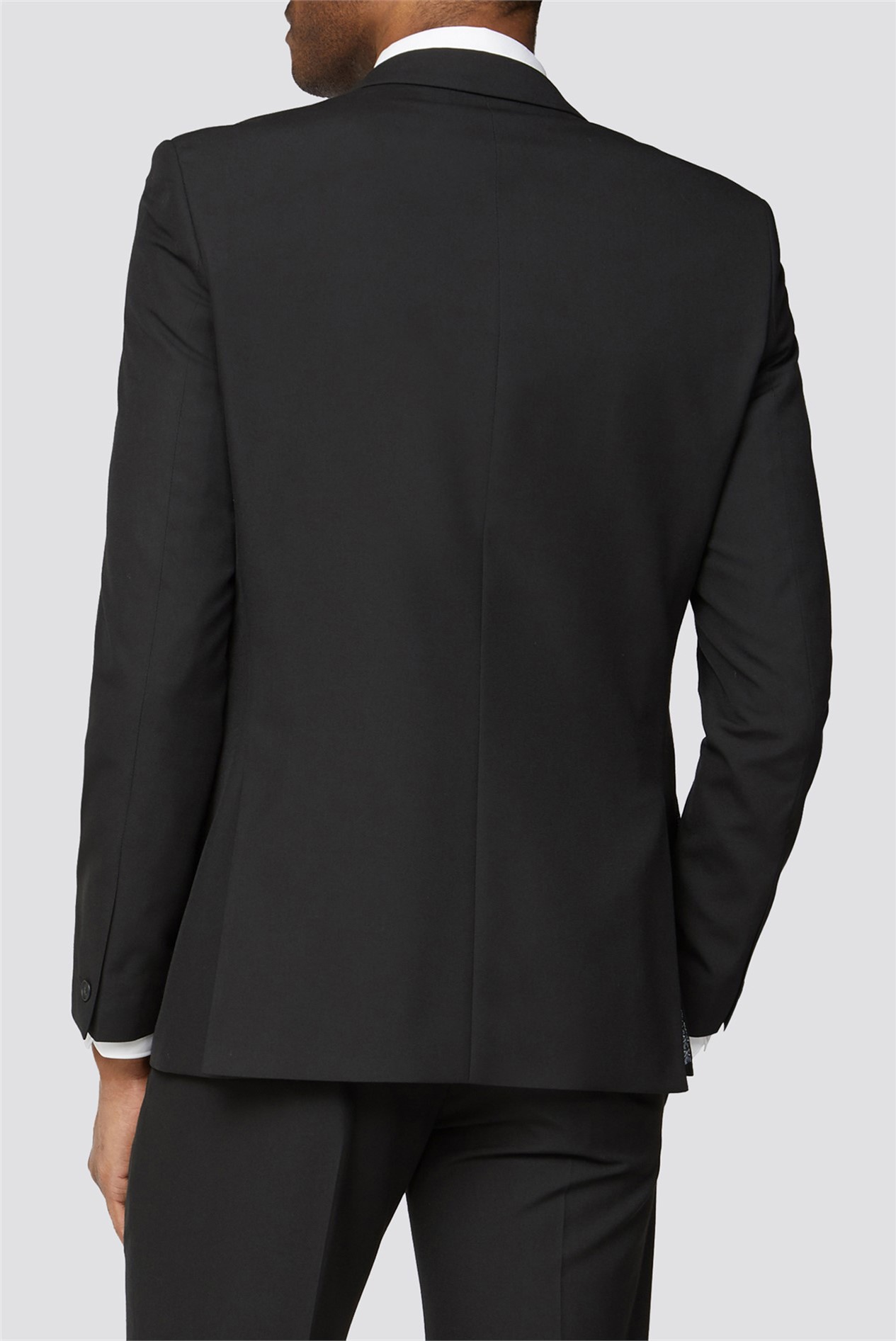 Limehaus | Plain Black Slim Fit Suit | SuitDirect.co.uk