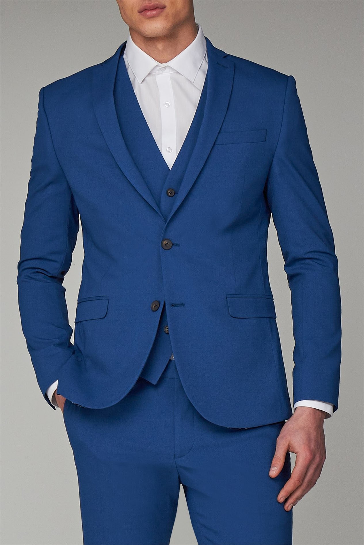 Ben Sherman | Men's Bright Blue Skinny Fit Suit | Suit Direct