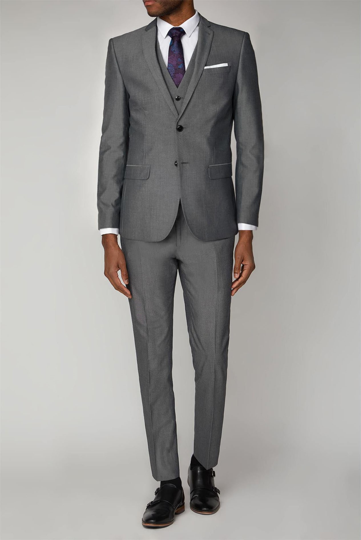 Limehaus | Men's Light Grey Slim Fit Tonic Suit | Suit Direct