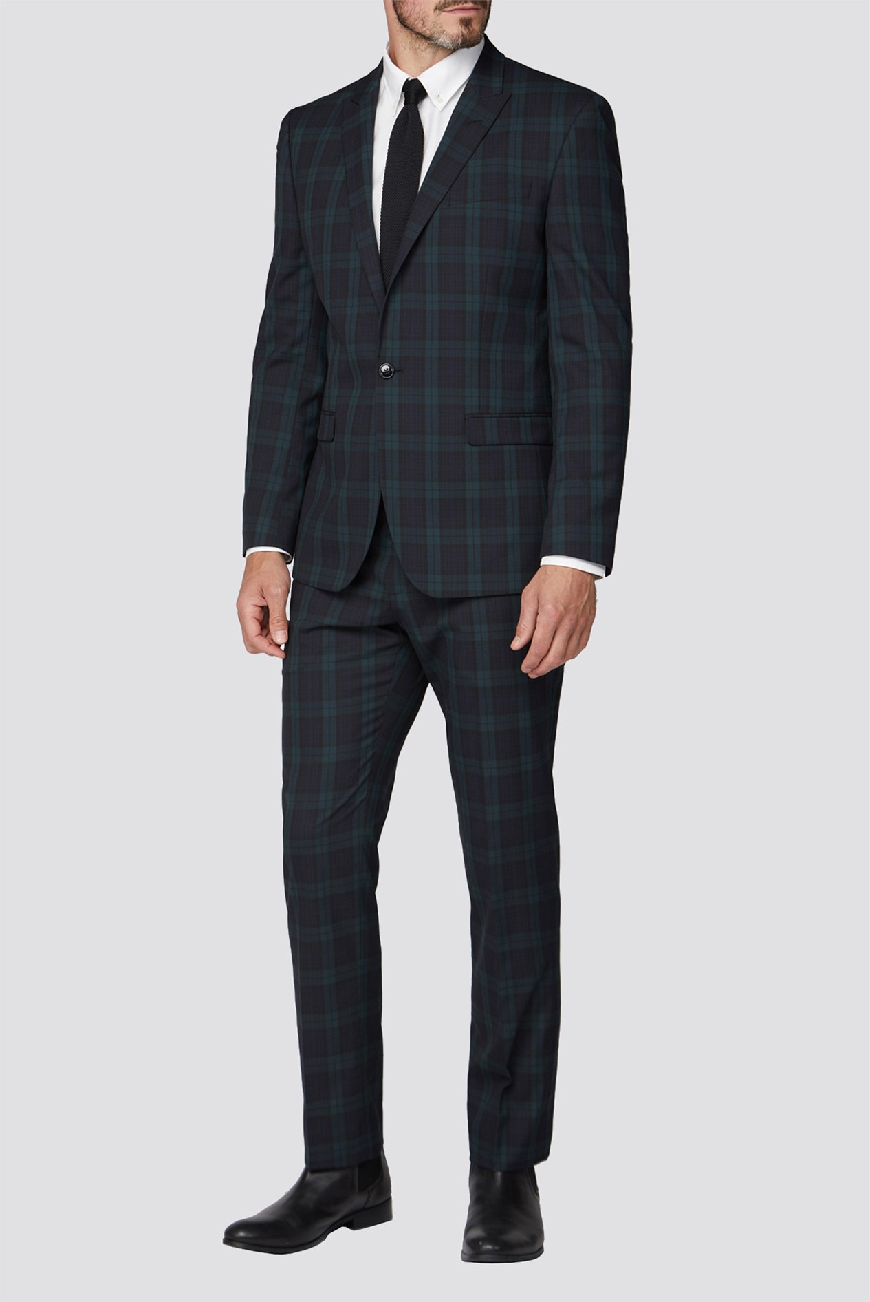 Blackwatch Tartan Tailored Fit Suit Jacket