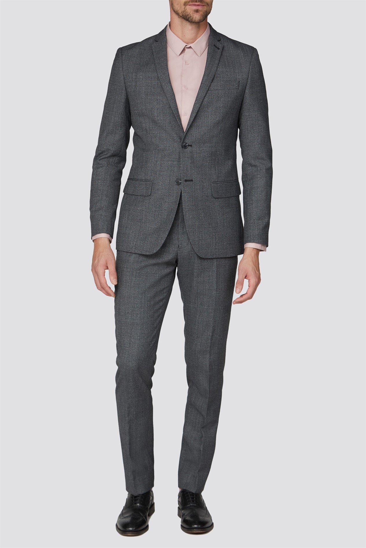 Racing Green Charcoal Texture Slim Fit Suit Jacket