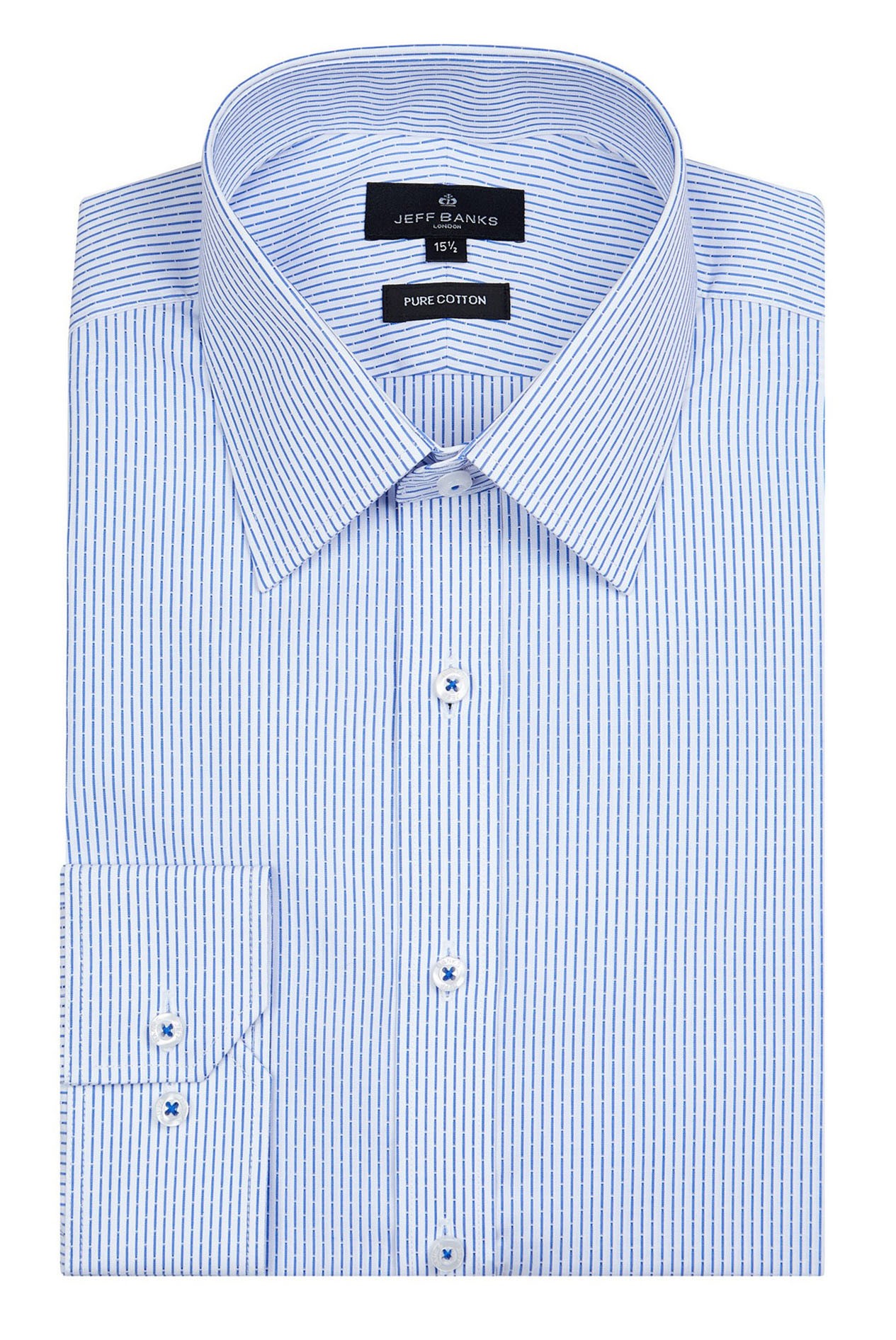 Jeff Banks London Light Blue Linear Stripe Shirt