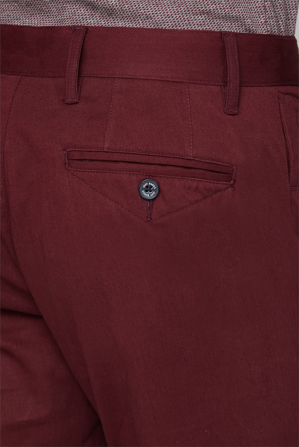  Burgundy Stretch Chino Trouser