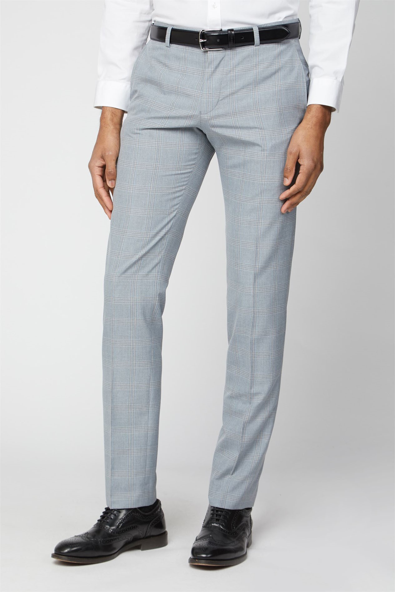 skinny checkered trousers