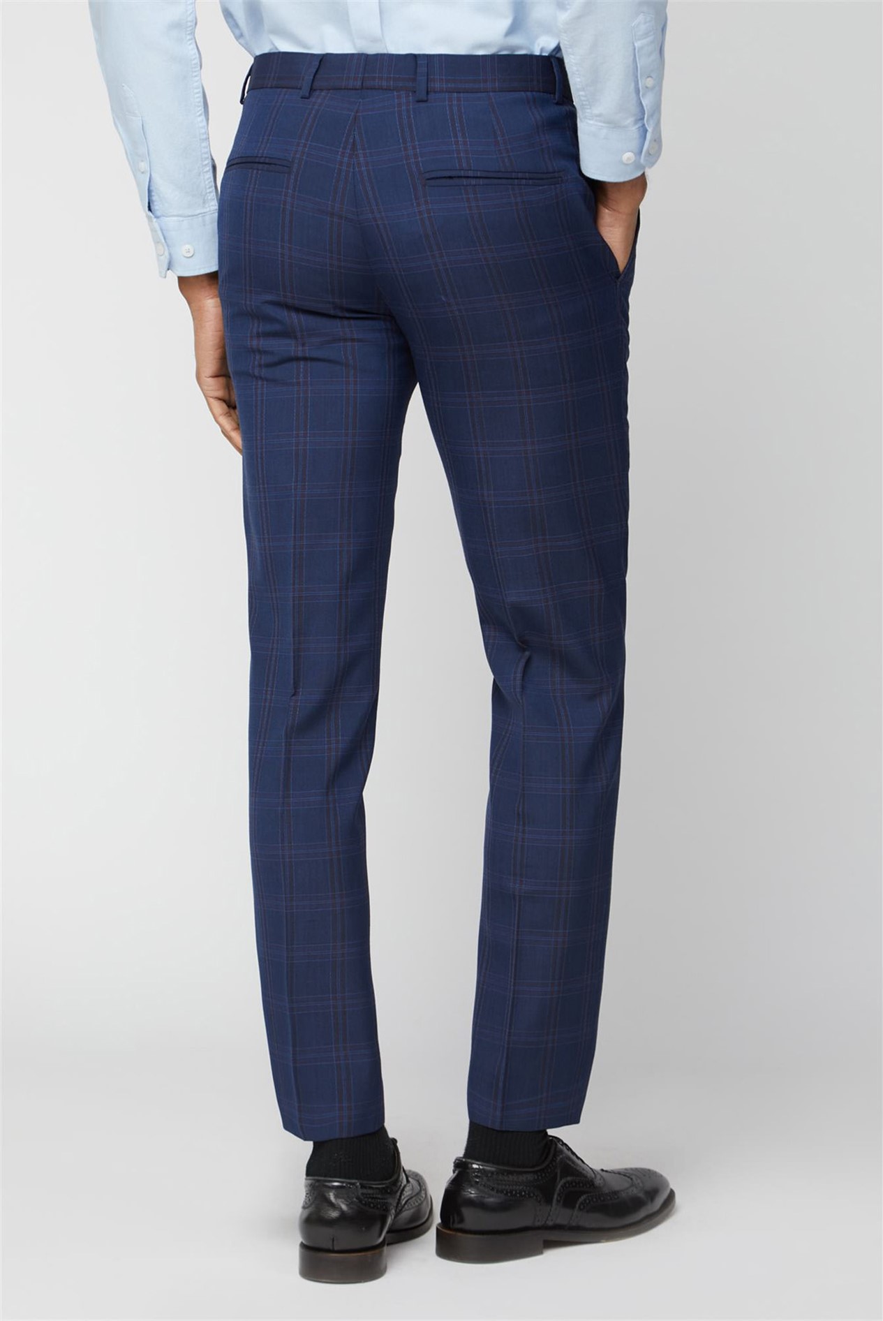 Ben Sherman | Navy & Pink Bold Check Suit | SuitDirect.co.uk