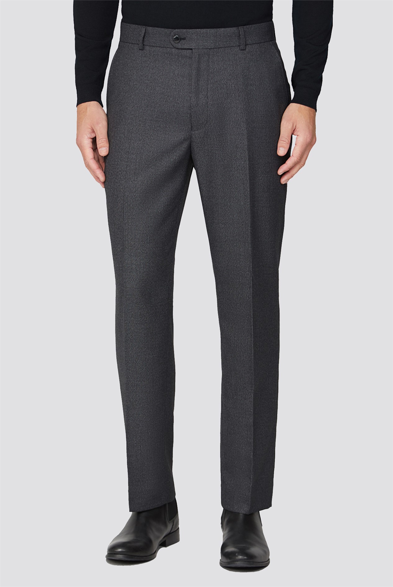 Racing Green Charcoal SemiPlain 2 Piece Suit Suit Direct