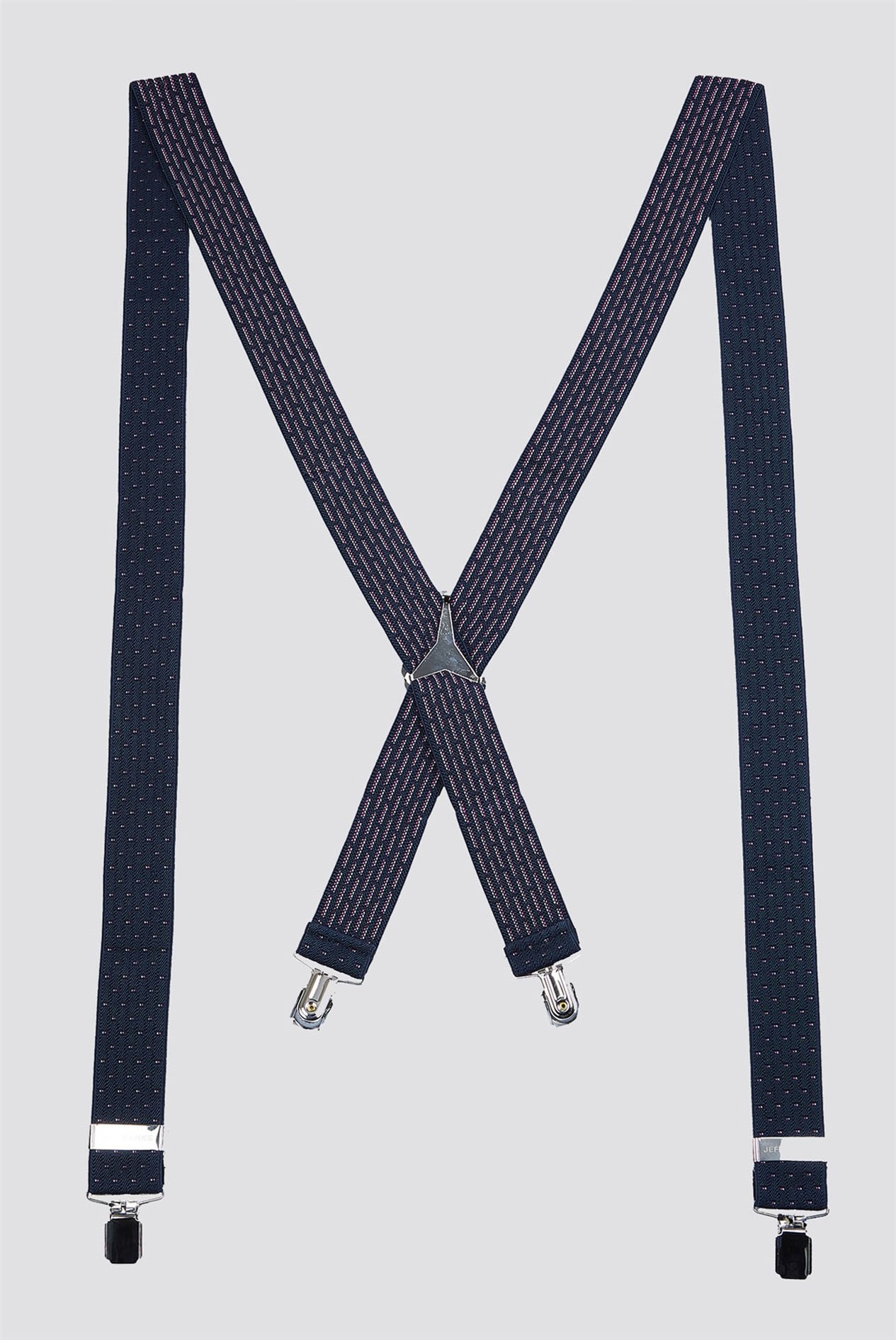 Jeff Banks | Navy Blue Fleck Patterned Braces | Suit Direct