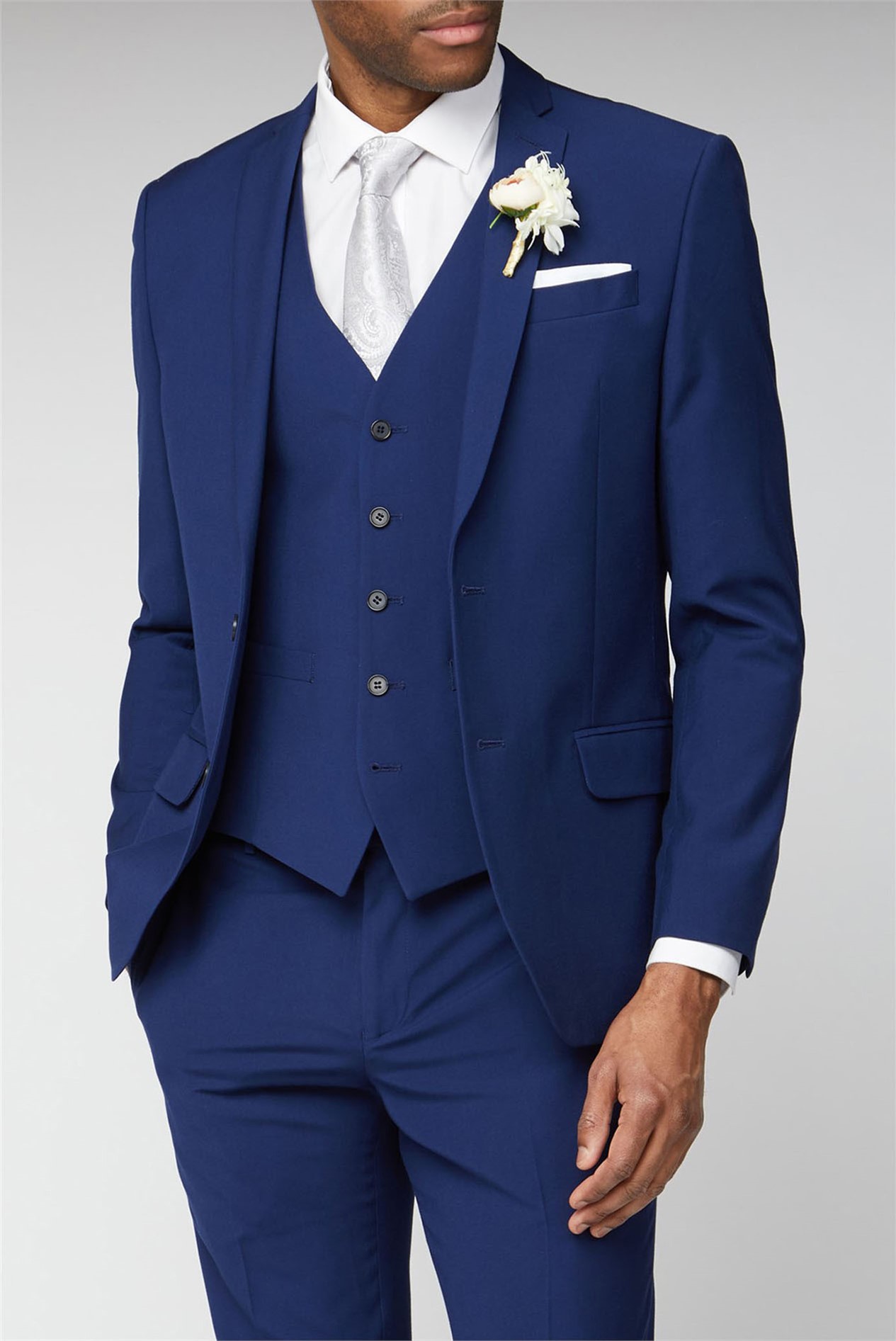 Occasions Navy Slim Fit Men's Wedding Suit SuitDirect.co.uk