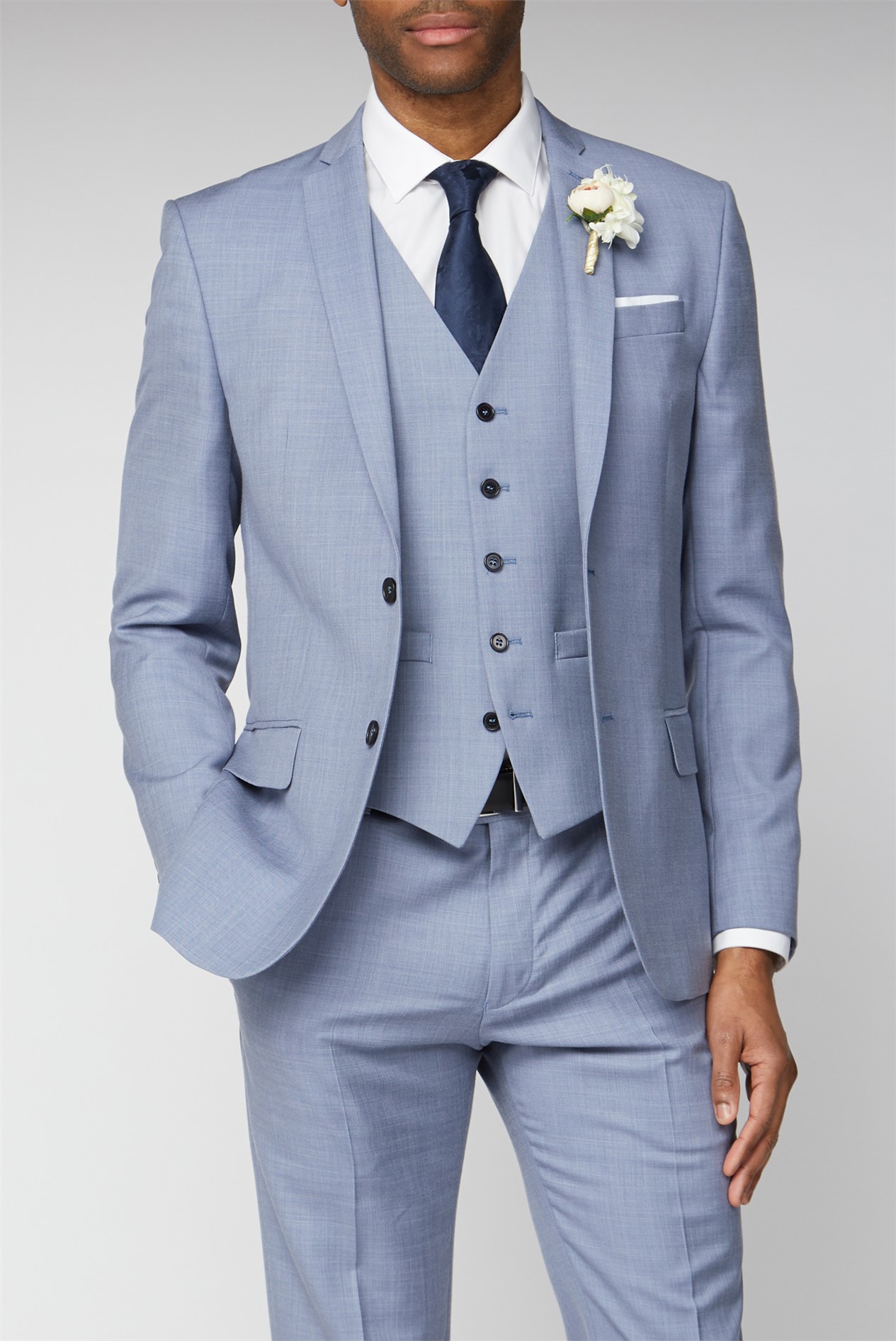Occasions Pale Blue Slim Fit Suit Jacket SuitDirect.co.uk