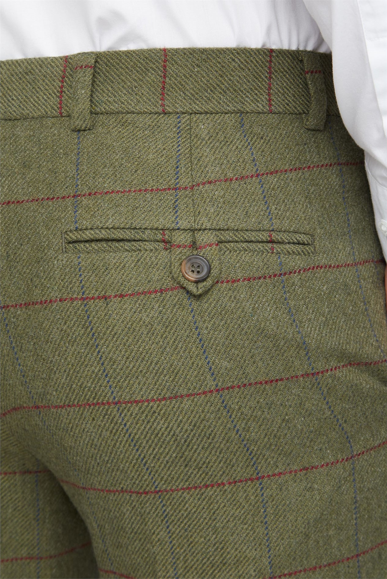  Green Heritage Check Tailored Fit Suit Trousers