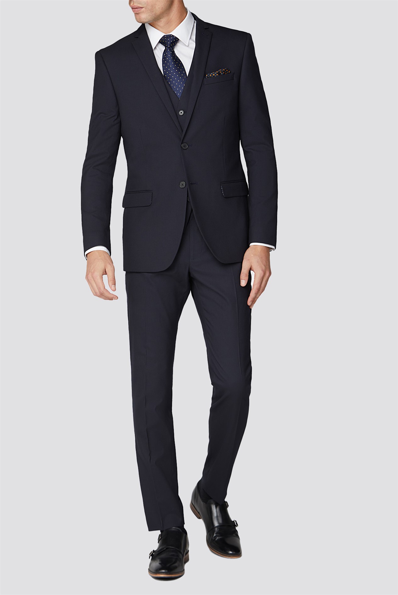 mens navy slim fit suit