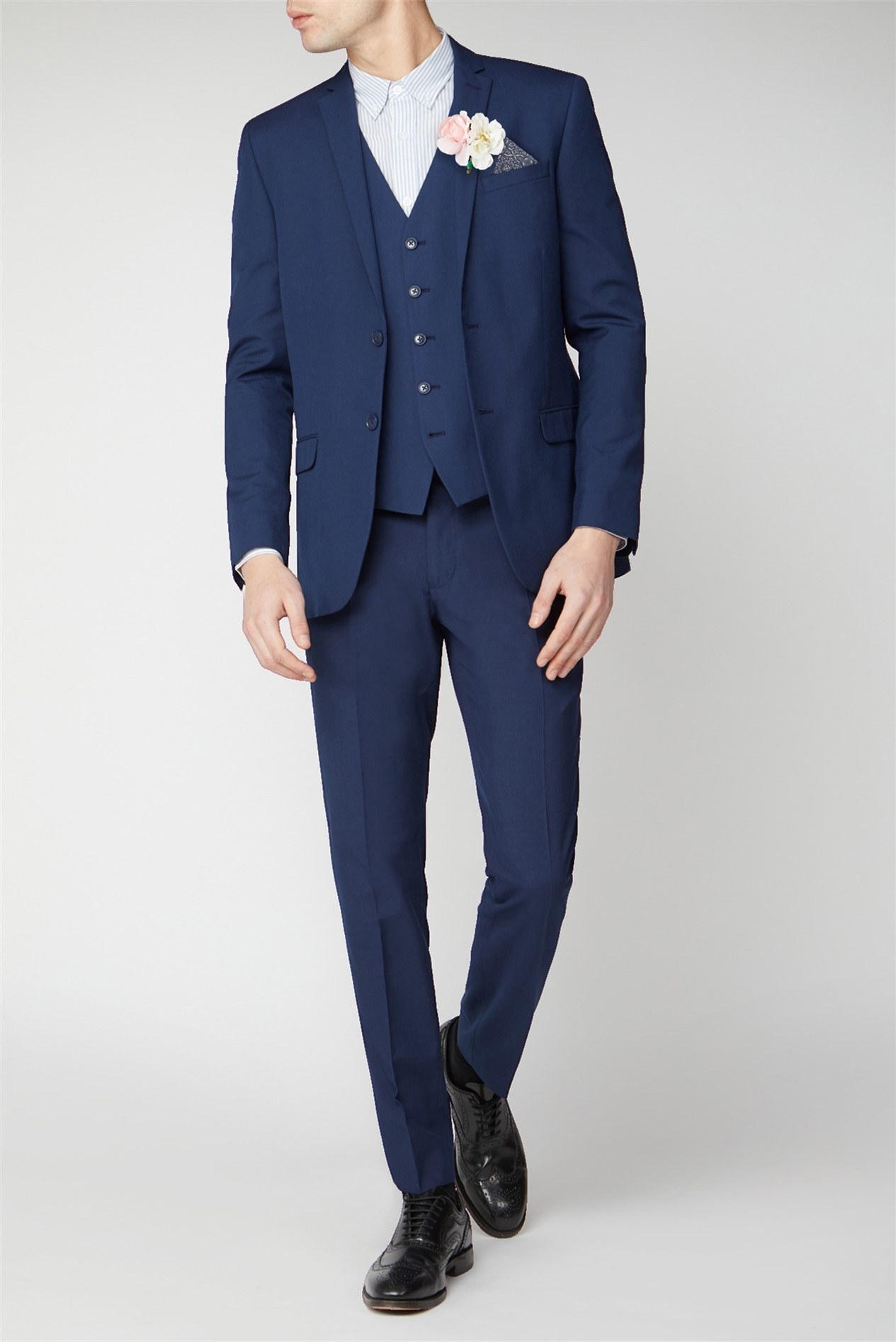 Limehaus Slim Fit Bright Blue Suit Jacket