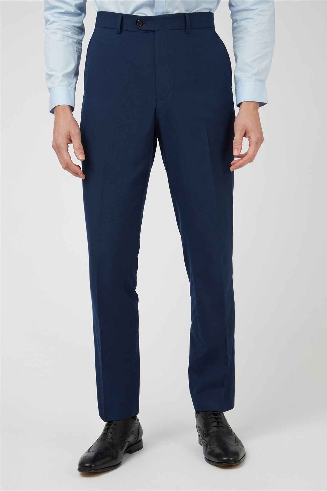 Limehaus Slim Fit Bright Blue Suit Trousers