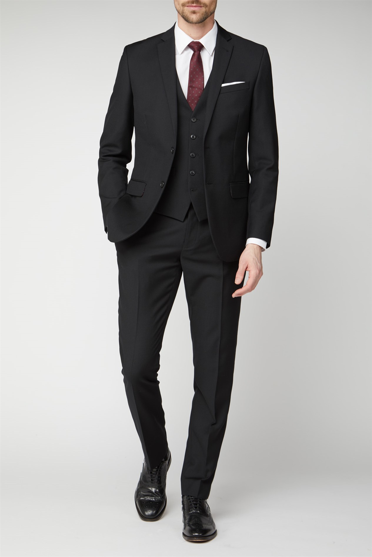 Racing Green Black Texture Regular Fit Suit SuitDirect.co.uk