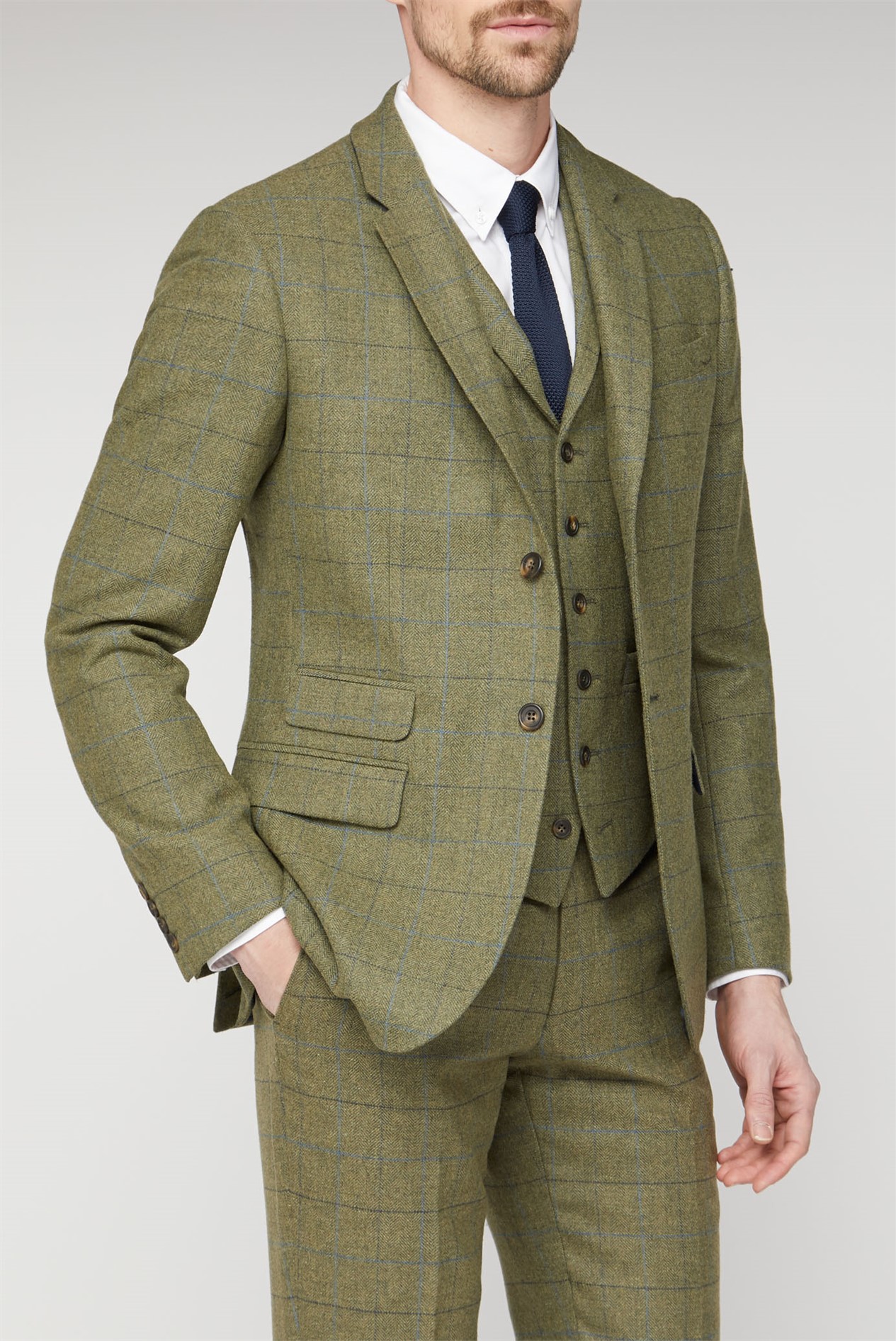 Racing Green Green Heritage Check Suit SuitDirect.co.uk