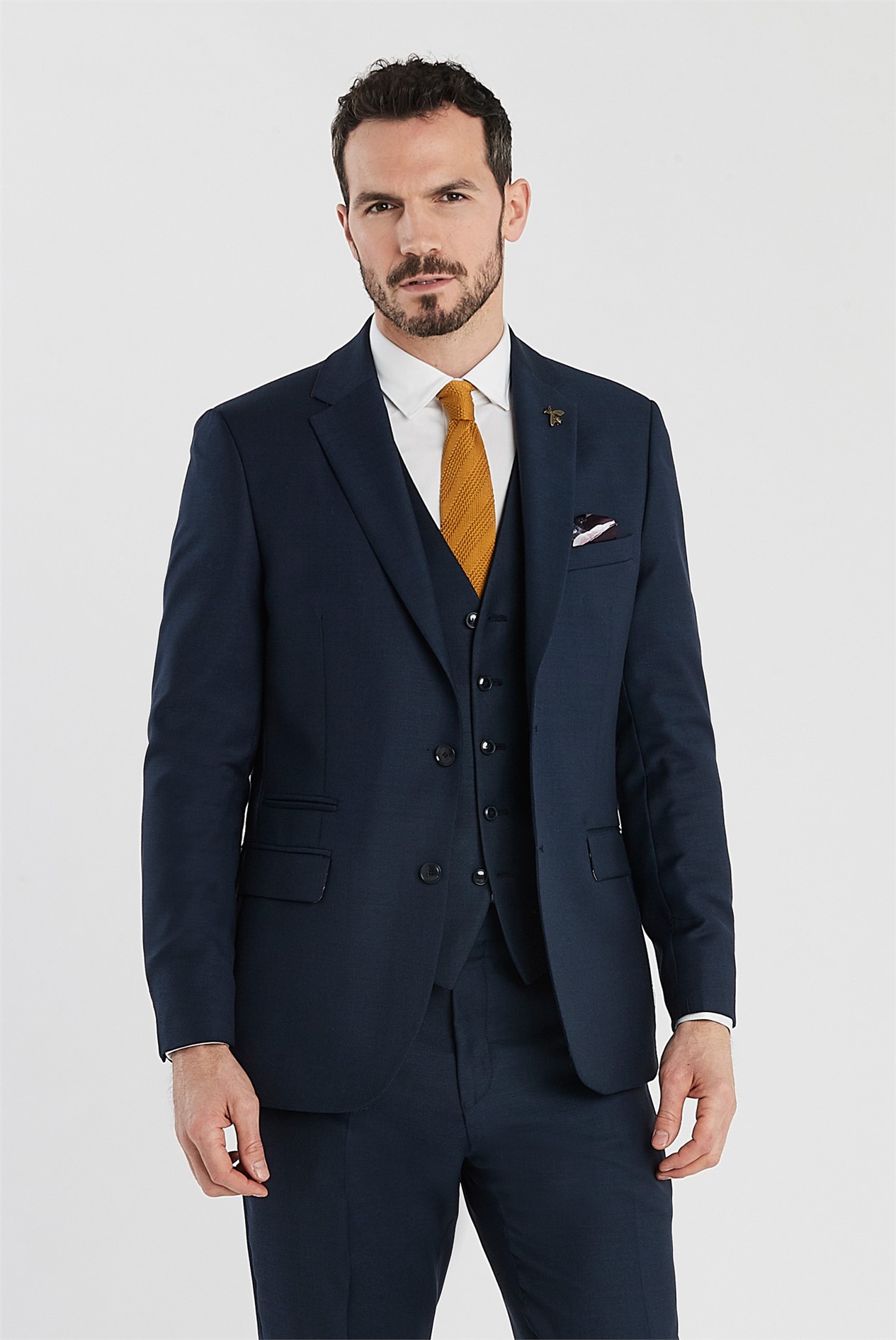 Ted Baker Deep Blue Birdseye Regular Fit Suit | Suit Direct