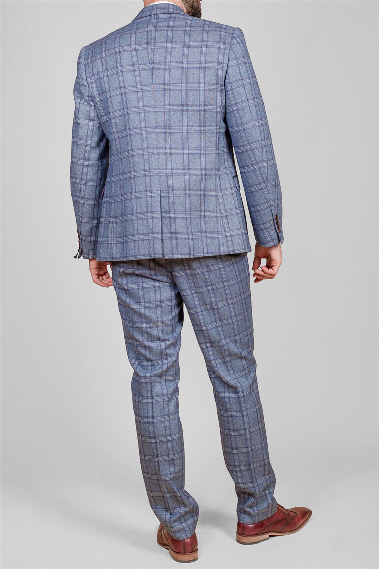  Slim Fit Blue Abbot Tweed Jacket