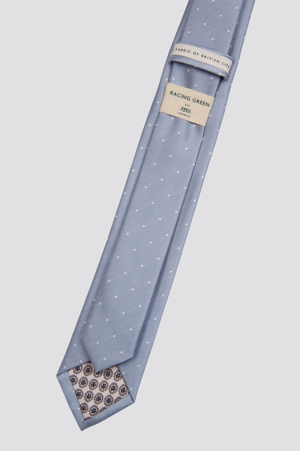  Slim Light Blue Spot Tie