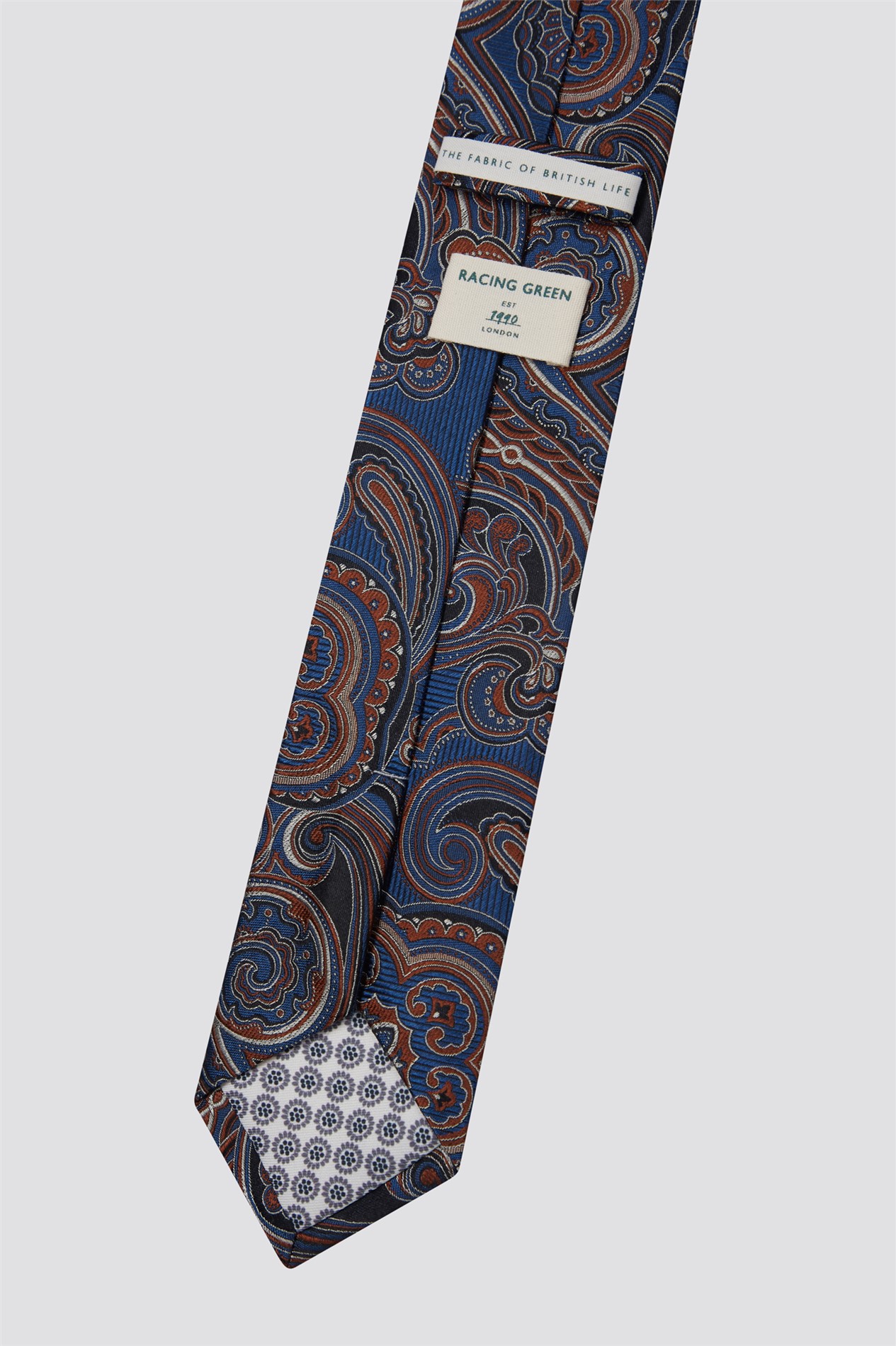  Blue Rust Paisley Tie