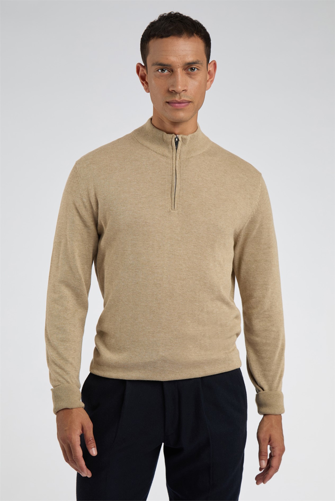 Limehaus Knitted Quarter Zip Jumper