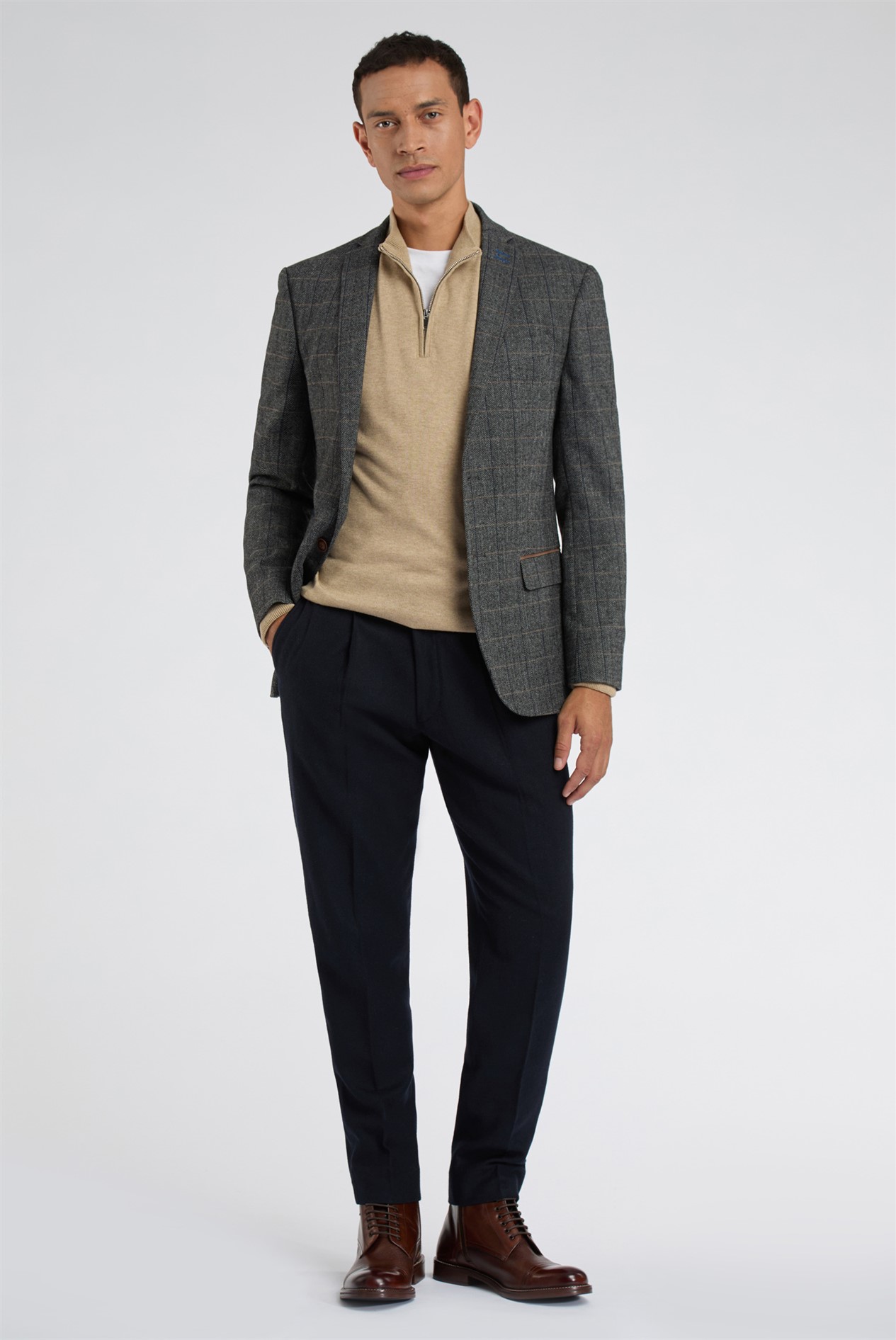 Limehaus Knitted Quarter Zip Jumper