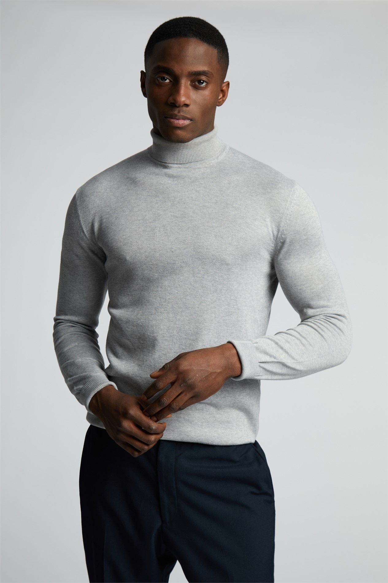 Limehaus Knitted Roll Neck Jumper | Suit Direct