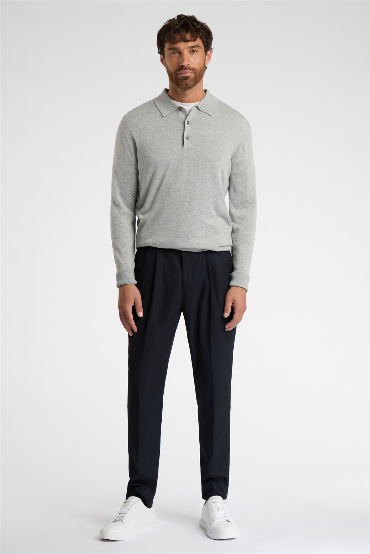 Limehaus Long Sleeve Knitted Polo